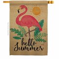 Patio Trasero Summer Flamingo Summertime Tropical 28 x 40 in. Double-Sided Vertical House Flags PA3914325